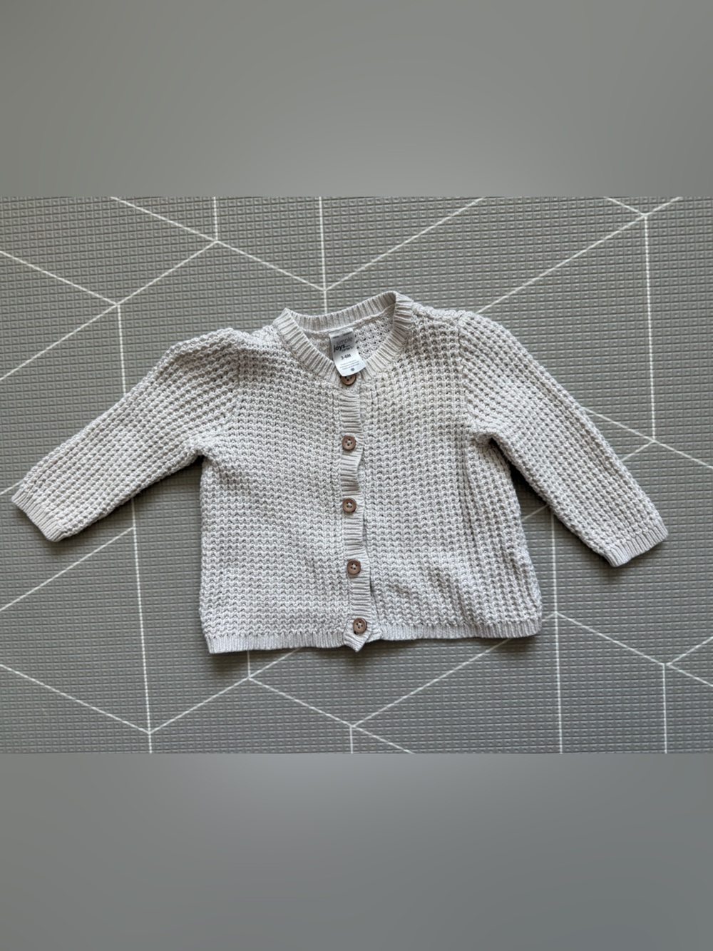 Carters|Baby gender neutral gray button down knit cardigan,closet staple 3-6M•
